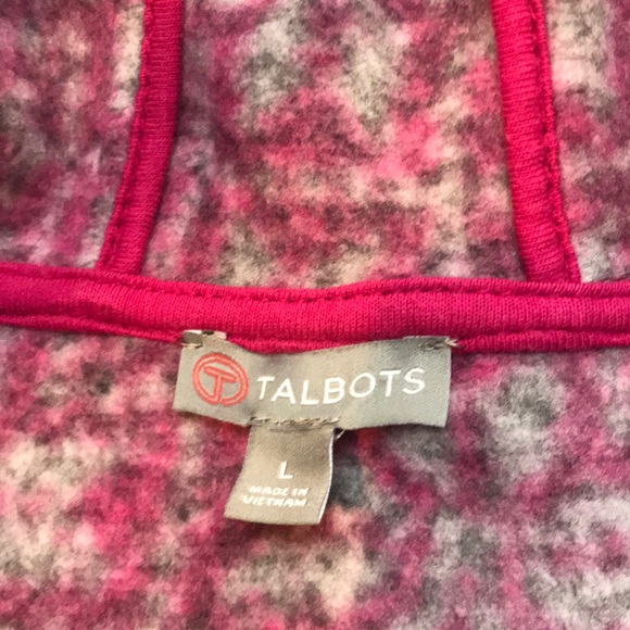 Talbots Raspberry Snowflake Hoodie - Picture 8 of 8